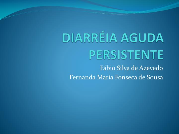 diarr ia aguda persistente