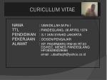 CURICULUM VITAE - slide 1