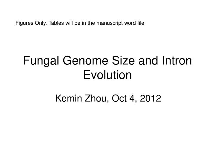 fungal genome size and intron evolution