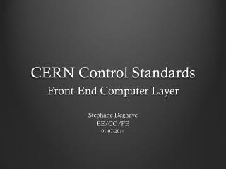 CERN Control Standards