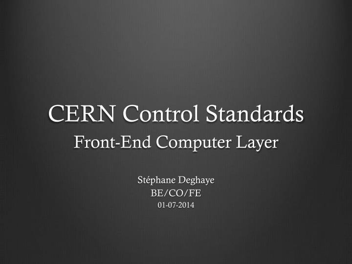 cern control standards