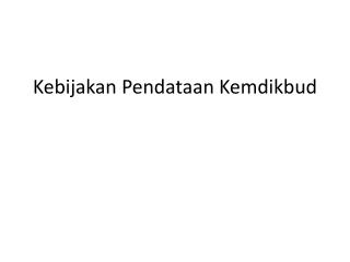 kebijakan pendataan kemdikbud