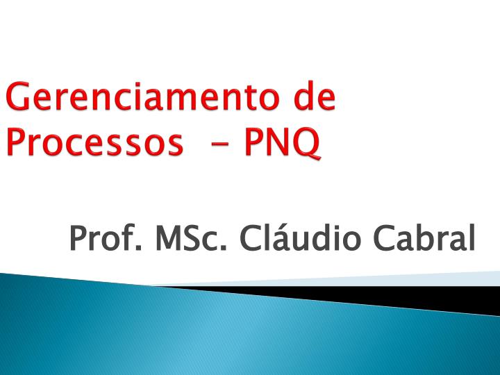 gerenciamento de processos pnq