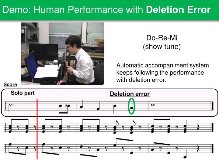 demo human performance with deletion error