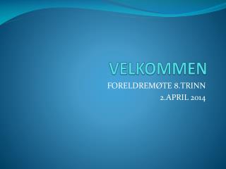 velkommen