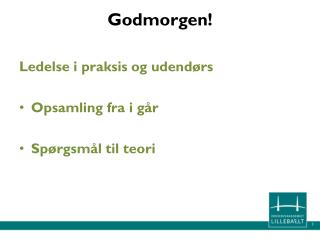 godmorgen