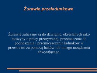 urawie prze adunkowe
