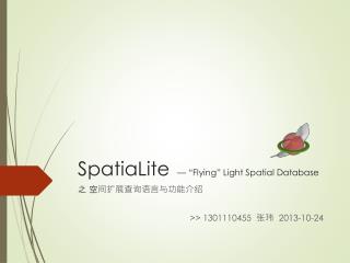 spatialite flying light spatial database