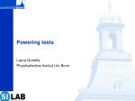 Powering tests - slide 1