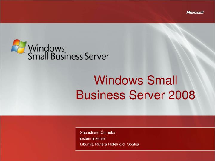 windows small business server 2008