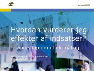 hvordan vurderer jeg effekter af indsatser workshop om effektm ling