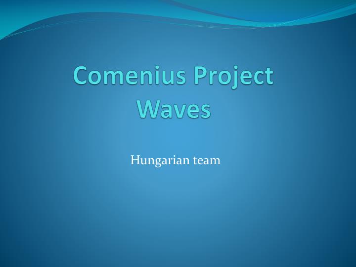 comenius project waves