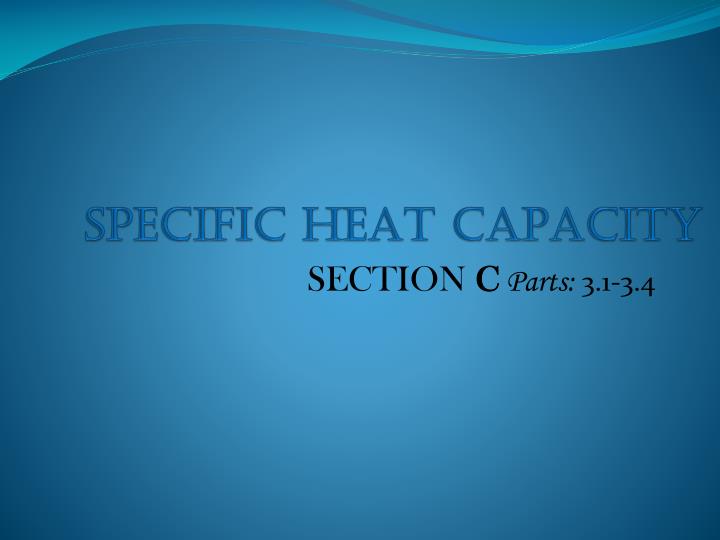 specific heat capacity