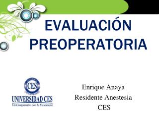 evaluaci n preoperatoria