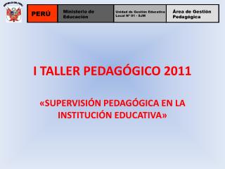 i taller pedag gico 2011