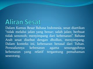 aliran sesat