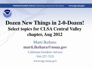 dozen new things in 2 0 dozen select topics for clsa central valley chapter aug 2012