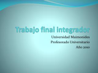 trabajo final integrador