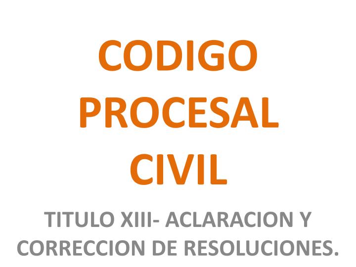 codigo procesal civil