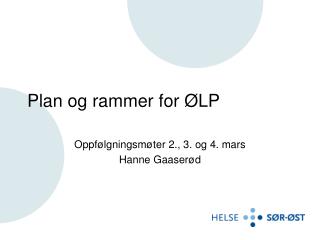plan og rammer for lp