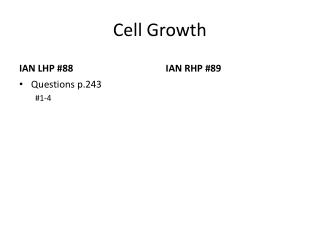 cell growth