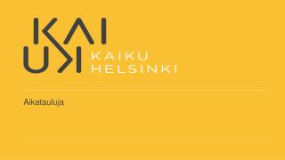 aikatauluja
