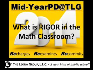 What is RIGOR in the Math Classroom?