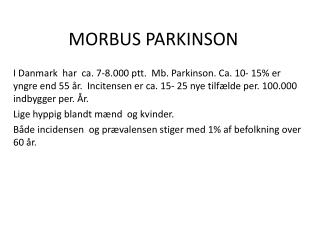 morbus parkinson