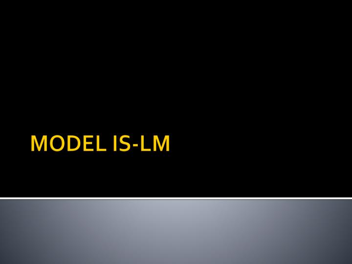 model is lm