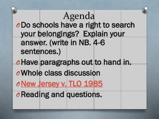 agenda