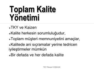 toplam kalite y netimi