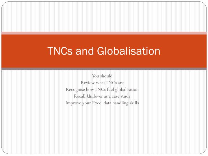 tncs and globalisation