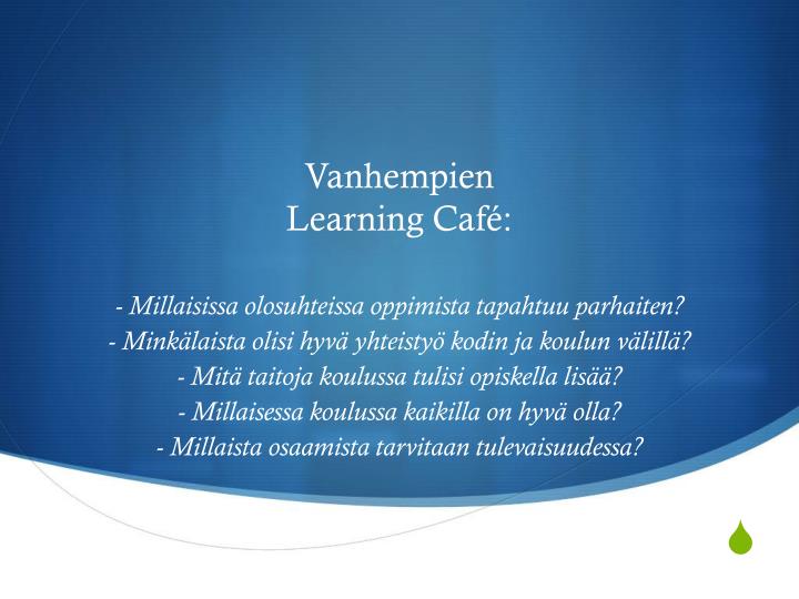 vanhempien learning caf