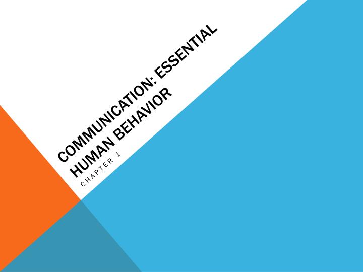 communication essential human behavior