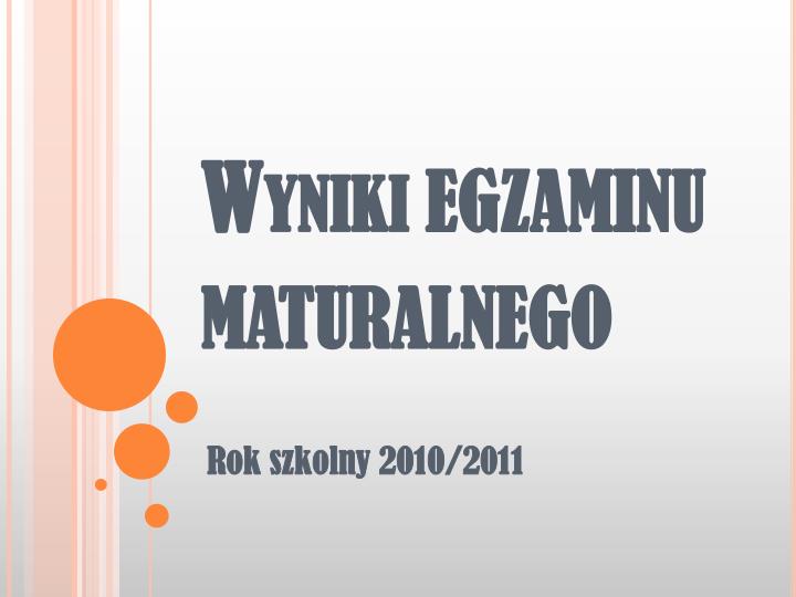 wyniki egzaminu maturalnego