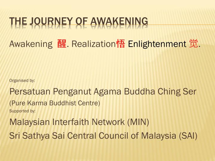 the journey of awakening