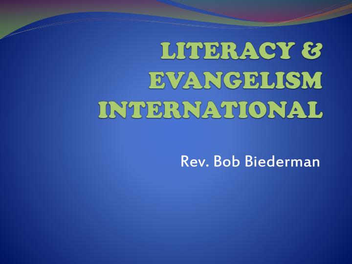 literacy evangelism international