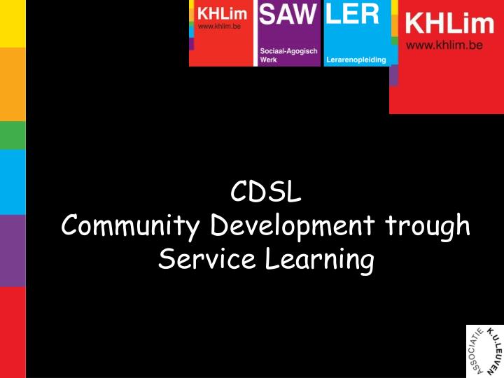 cdsl community development trough service learning