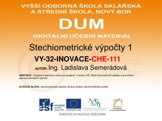 stechiometrick v po ty 1