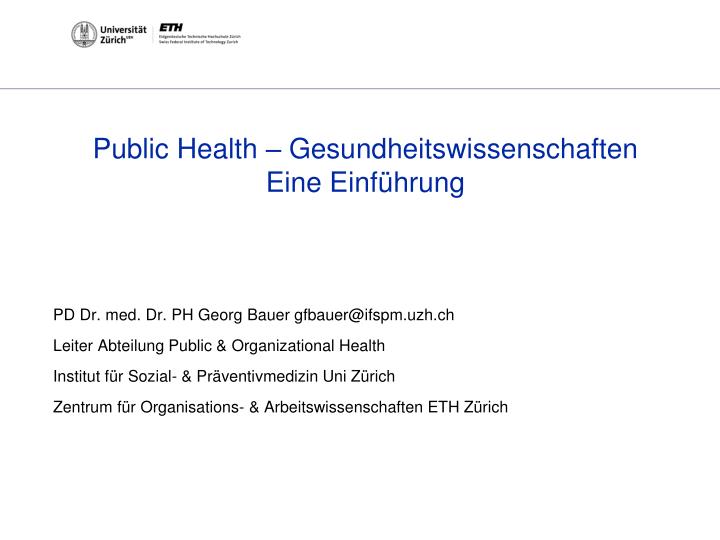 public health gesundheitswissenschaften eine einf hrung