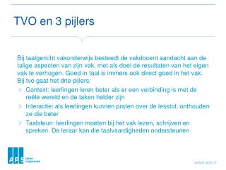 tvo en 3 pijlers