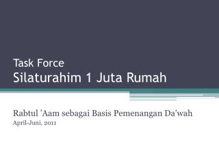 Task Force Silaturahim 1 Juta Rumah