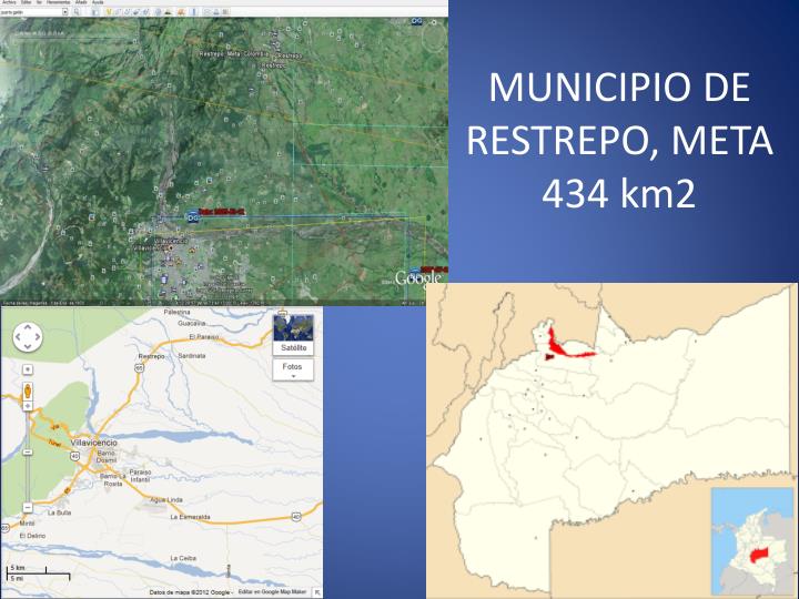 municipio de restrepo meta 434 km2