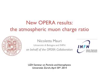 New OPERA results: the atmospheric muon charge ratio