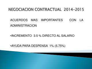 negociacion contractual 2014 2015