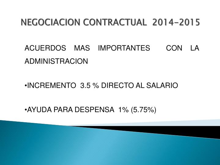 negociacion contractual 2014 2015