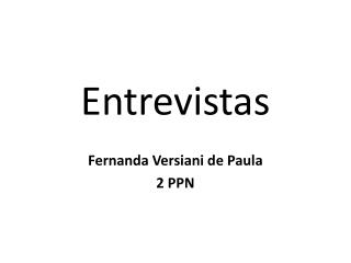 entrevistas