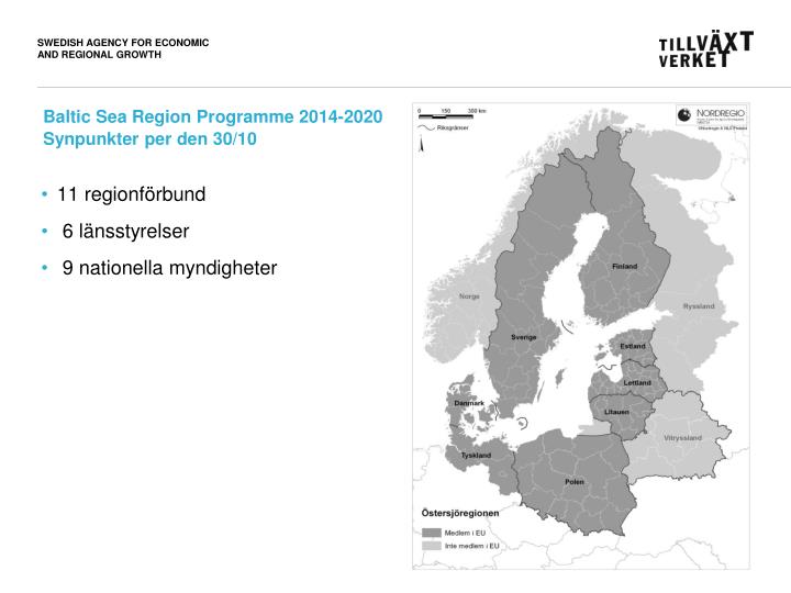 baltic sea region programme 2014 2020 synpunkter per den 30 10