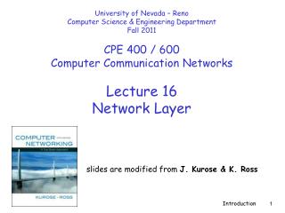 Lecture 16 Network Layer