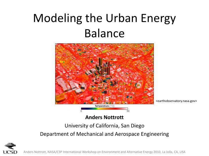 modeling the urban energy balance